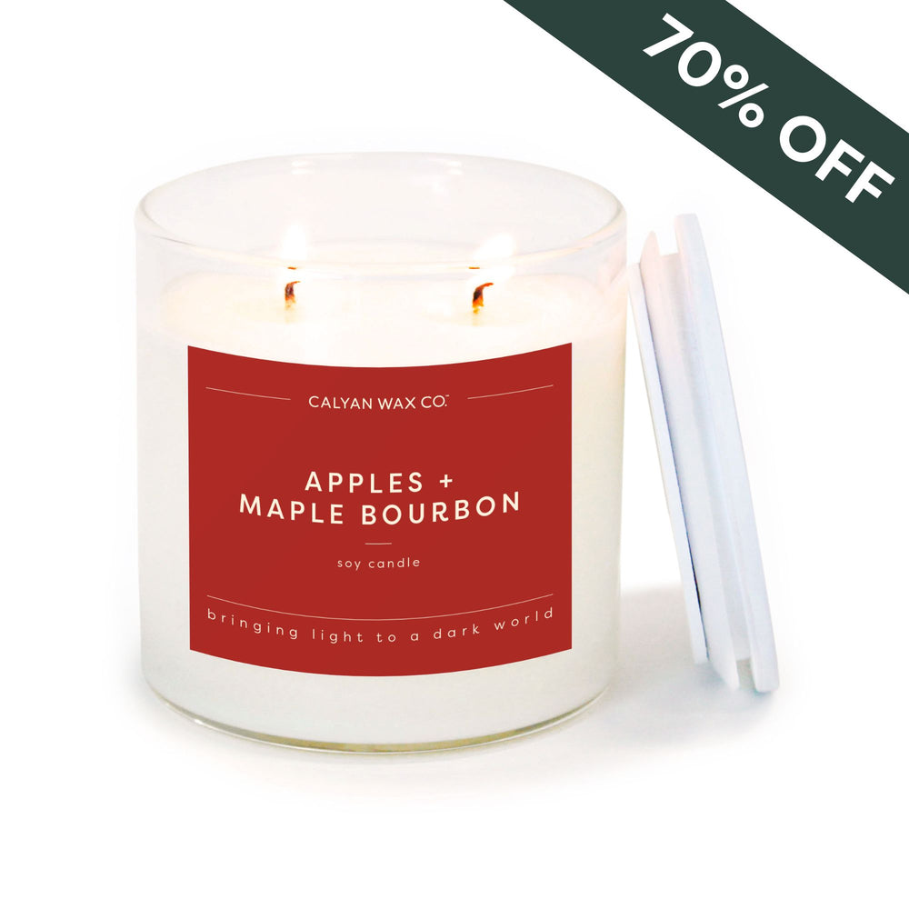 Apples + Maple Bourbon Glass Tumbler Soy Candle