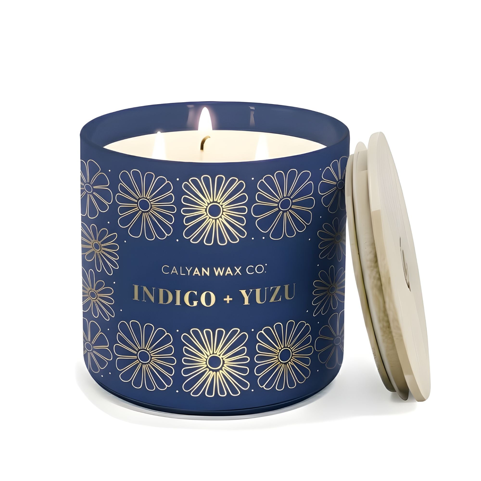 Indigo + Yuzu 3-Wick Glass Tumbler Soy Candle