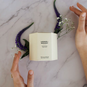 Lavender + Bergamot Glass Tumbler Soy Candle - Calyan Wax Co.