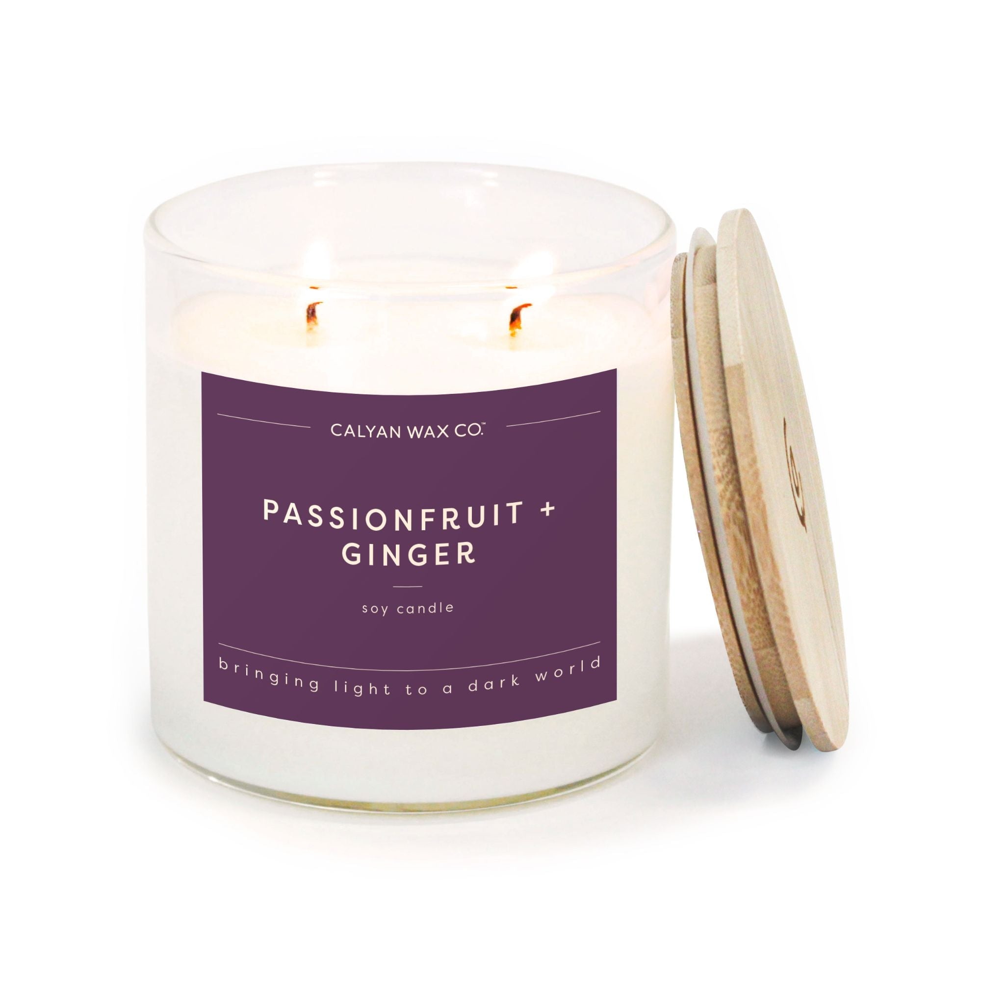 Passionfruit + Ginger Soy Candle in a Glass Tumbler - Calyan Wax Co.
