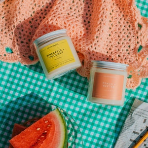 Pineapple + Coconut Glass Tumbler Soy Candle | Seasonal Fragrance - Calyan Wax Co.