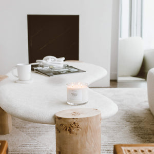 Seaside + Citrus 3 - Wick Clear Glass Tumbler Soy Candle - Calyan Wax Co.