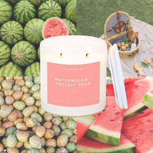 Watermelon + Prickly Pear Glass Tumbler Soy Candle | Limited Release - Calyan Wax Co.