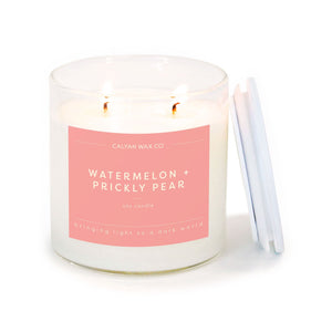 Watermelon + Prickly Pear Glass Tumbler Soy Candle | Limited Release - Calyan Wax Co.