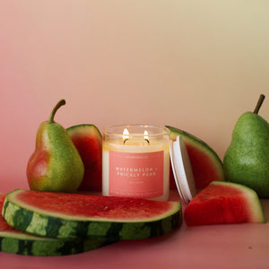 Watermelon + Prickly Pear Glass Tumbler Soy Candle | Limited Release - Calyan Wax Co.