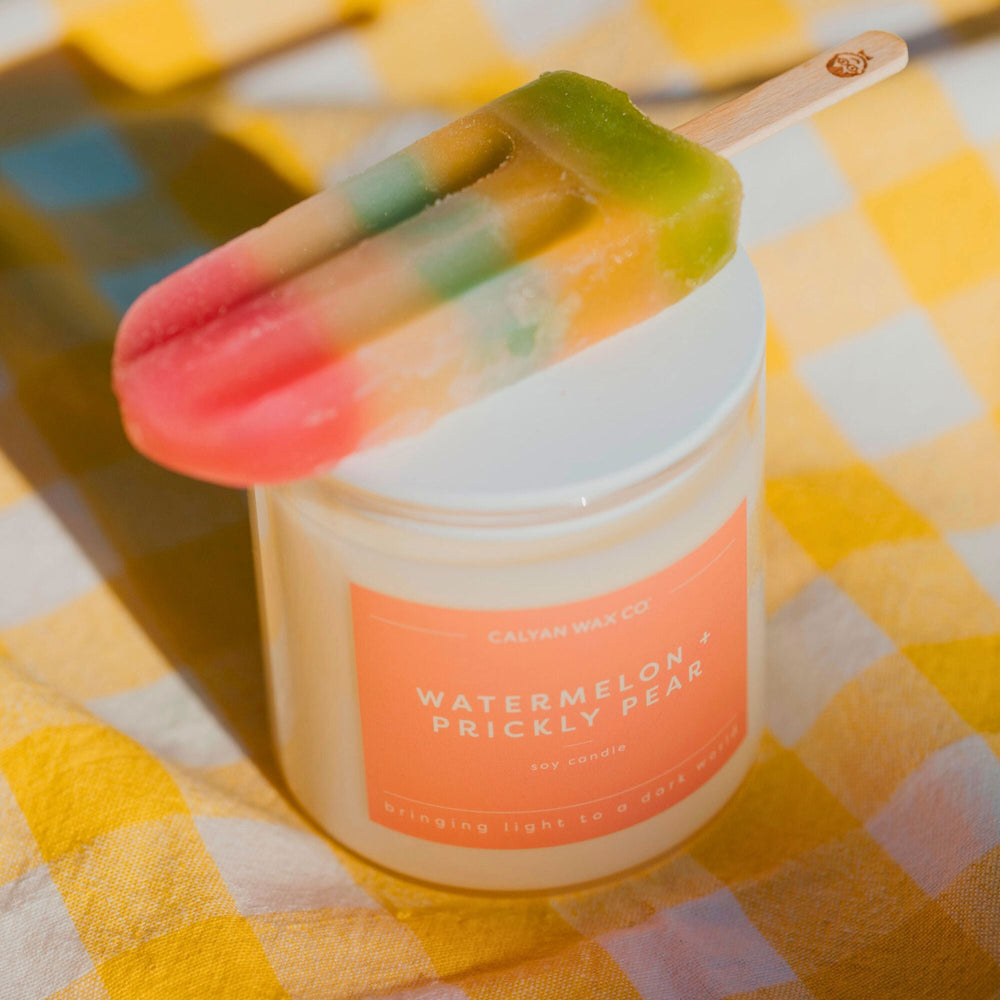Watermelon + Prickly Pear Glass Tumbler Soy Candle | Seasonal Fragrance