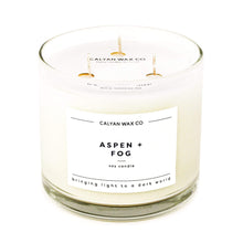 Load image into Gallery viewer, Aspen + Fog 3-Wick Clear Glass Tumbler Soy Candle
