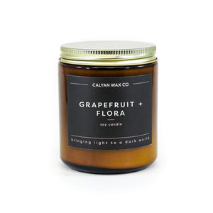 Grapefruit + Flora Amber Jar