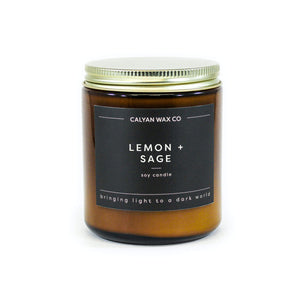 Lemon + Sage Amber Jar