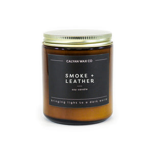 Smoke + Leather Amber Jar