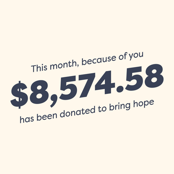 Donation Day! $8,574.58 Raised to Give Hope