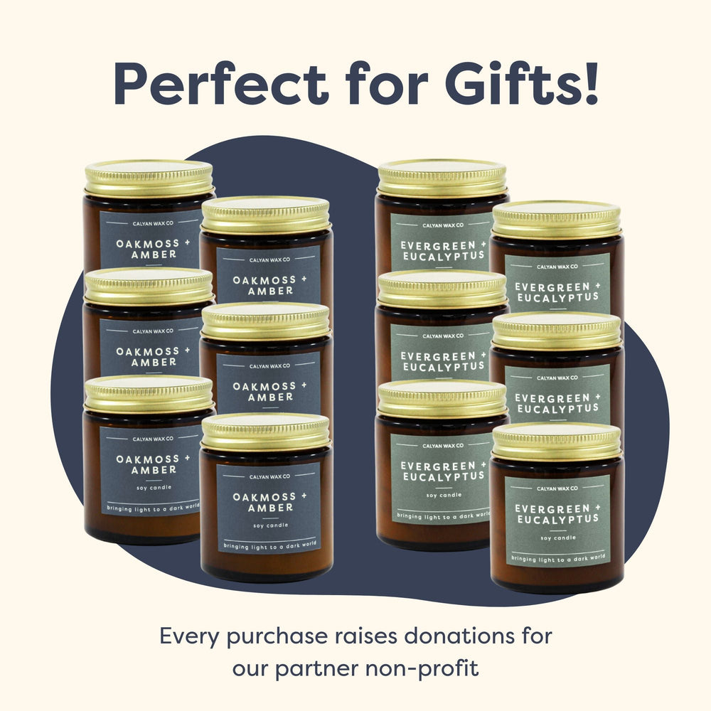 12 Pack of Mini Amber Jar Soy Candles - Scent Combo - Calyan Wax Co.