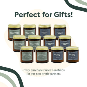 12 Pack of Mini Amber Jar Soy Candles - Scent Combo - Calyan Wax Co.