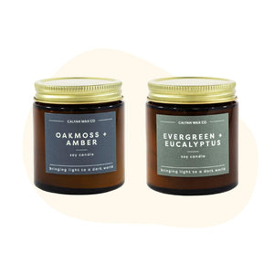 12 Pack of Mini Amber Jar Soy Candles - Scent Combo - Calyan Wax Co.