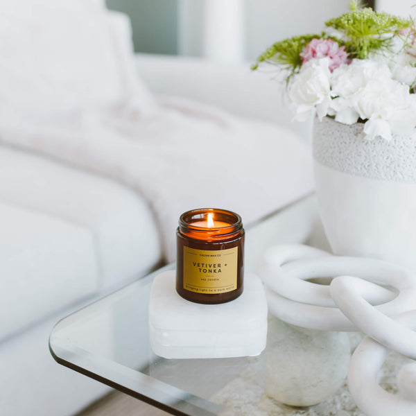 12 Pack of Mini Amber Jar Soy Candles - Year Round Scents - Calyan Wax Co.