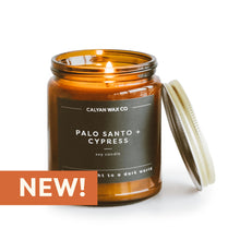 Load image into Gallery viewer, Palo Santo + Cypress Amber Jar
