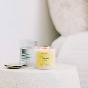Pineapple + Coconut Glass Tumbler Soy Candle | Seasonal Fragrance