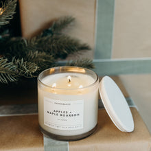 Load image into Gallery viewer, Apples + Maple Bourbon 3 - Wick Clear Glass Tumbler Soy Candle - Calyan Wax Co.