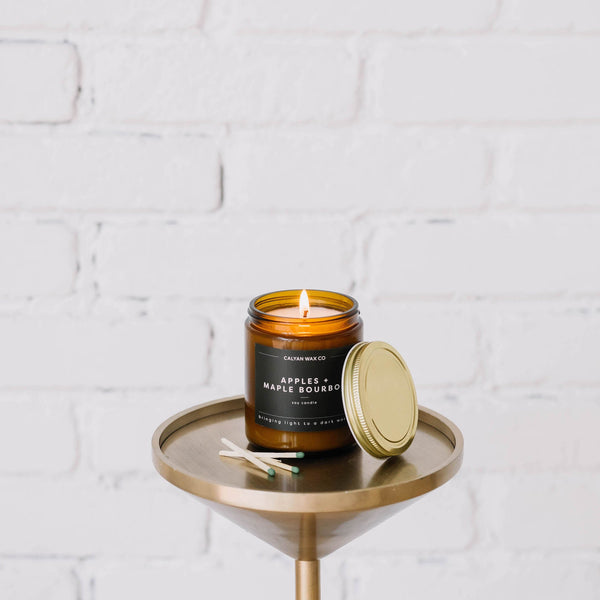 Apples + Maple Bourbon Amber Jar - Calyan Wax Co.