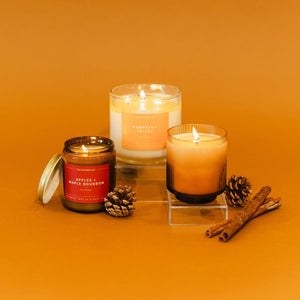 Apples + Maple Bourbon Amber Jar Soy Candle - Calyan Wax Co.