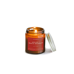🎁 Apples + Maple Bourbon Mini Amber Jar Soy Candle (100% off) - Calyan Wax Co.