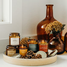 Load image into Gallery viewer, Apples + Maple Bourbon Mini Amber Jar Soy Candle - Calyan Wax Co.