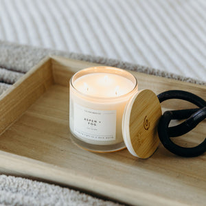 Aspen + Fog 3 - Wick Glass Tumbler Soy Candle - Calyan Wax Co.