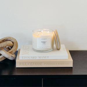 Aspen + Fog 3 - Wick Glass Tumbler Soy Candle - Calyan Wax Co.