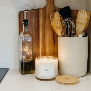 Aspen + Fog 3 - Wick Glass Tumbler Soy Candle - Calyan Wax Co.