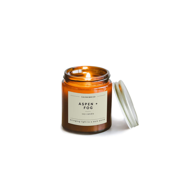 🎁 Aspen + Fog Mini Amber Jar Soy Candle (100% off) - Calyan Wax Co.