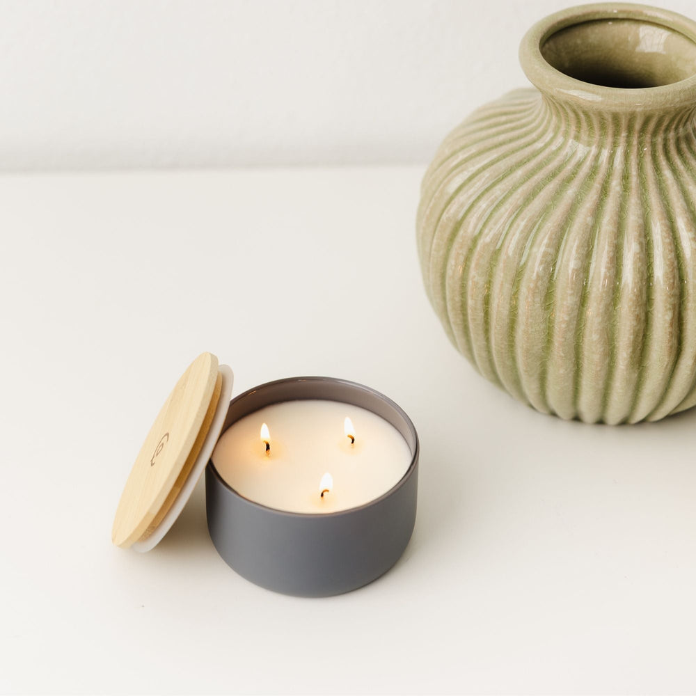 Charcoal + Sandalwood 3-Wick Resilience Soy Candle