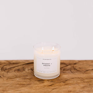 Desert + Agave Glass Tumbler Soy Candle - Calyan Wax Co.