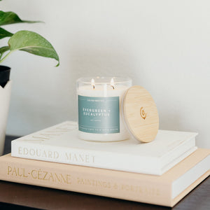 Evergreen + Eucalyptus Glass Tumbler Soy Candle - Calyan Wax Co.