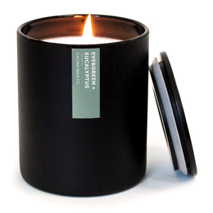 🎁 Evergreen + Eucalyptus Matte Black Tumbler Soy Candle (100% off) - Calyan Wax Co.