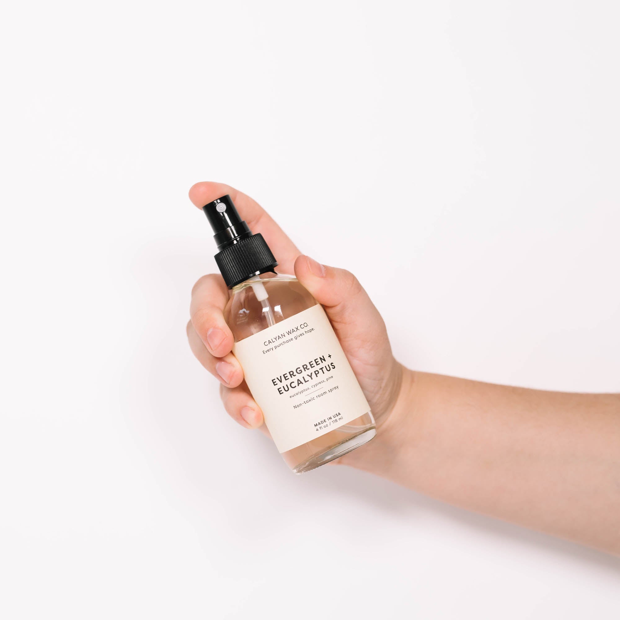 4 Oz. Non-Toxic Room Spray | Evergreen + Eucalyptus | Made