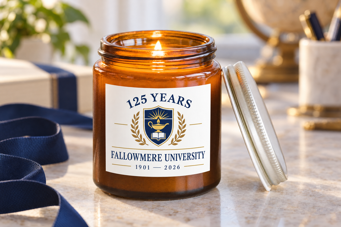 Custom-branded Calyan candle