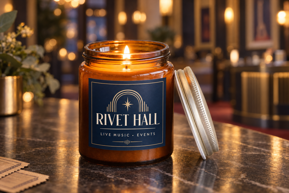 Custom-branded Calyan candle