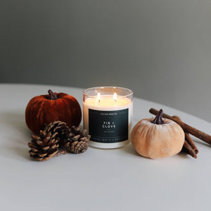 Fir + Clove Glass Tumbler Soy Candle | Limited Release - Calyan Wax Co.