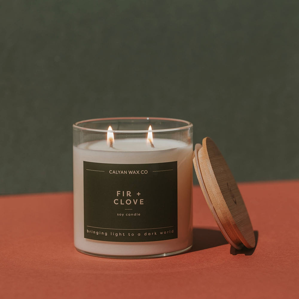 Fir + Clove Glass Tumbler Soy Candle | Limited Release - Calyan Wax Co.
