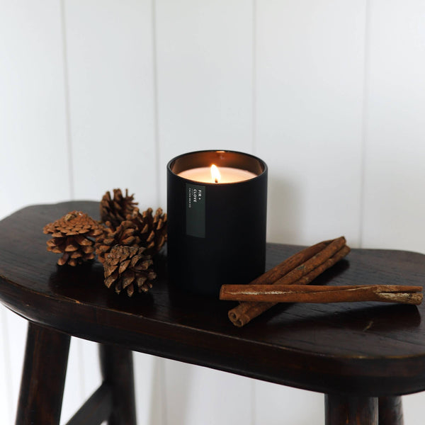 Fir + Clove Matte Black Tumbler Soy Candle | Limited Release - Calyan Wax Co.