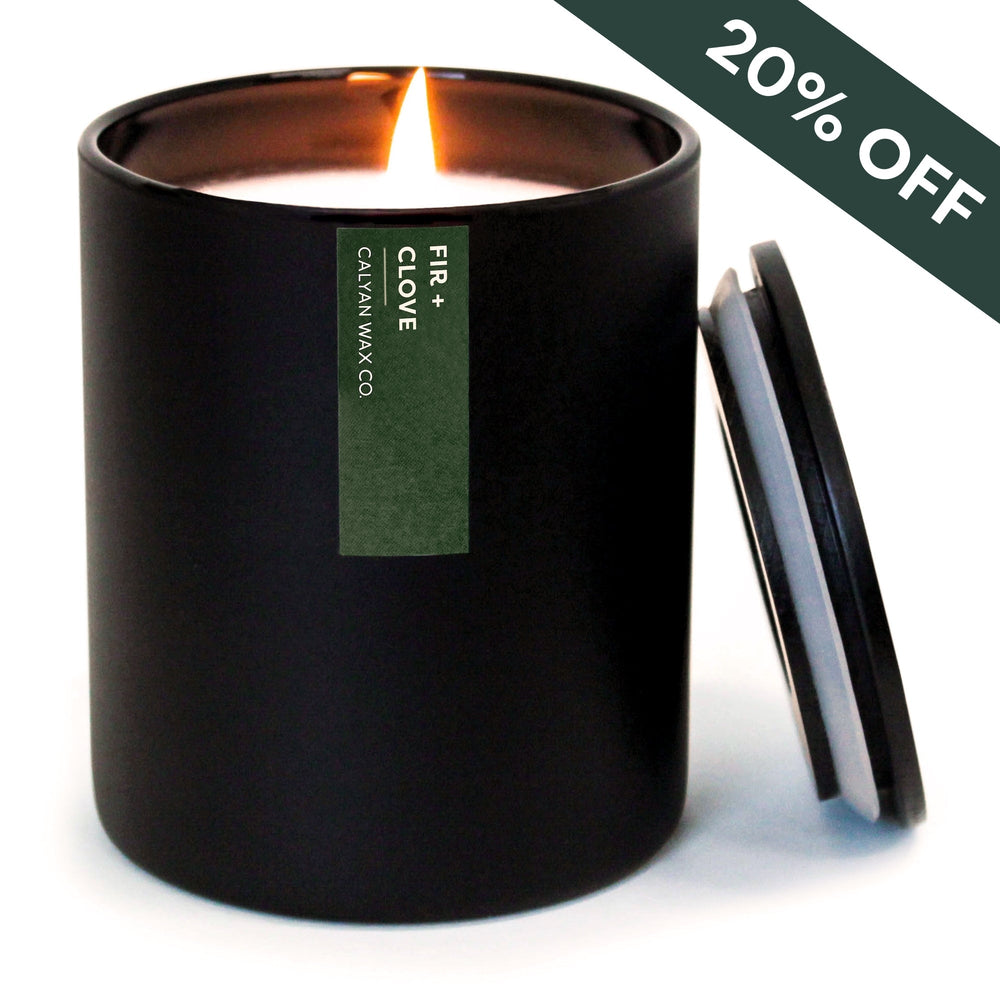 Fir + Clove Matte Black Tumbler Soy Candle | Limited Release - Calyan Wax Co.