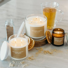Load image into Gallery viewer, Golden Cider + Nutmeg 3 - Wick Clear Glass Tumbler Soy Candle - Calyan Wax Co.