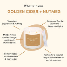 Load image into Gallery viewer, Golden Cider + Nutmeg Glass Tumbler Soy Candle | Limited Release - Calyan Wax Co.