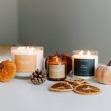 Load image into Gallery viewer, Golden Cider + Nutmeg Mini Amber Jar Soy Candle | Limited Release - Calyan Wax Co.