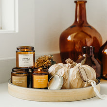 Load image into Gallery viewer, Golden Cider + Nutmeg Mini Amber Jar Soy Candle | Limited Release - Calyan Wax Co.