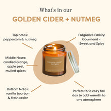 Load image into Gallery viewer, Golden Cider + Nutmeg Mini Amber Jar Soy Candle | Limited Release - Calyan Wax Co.