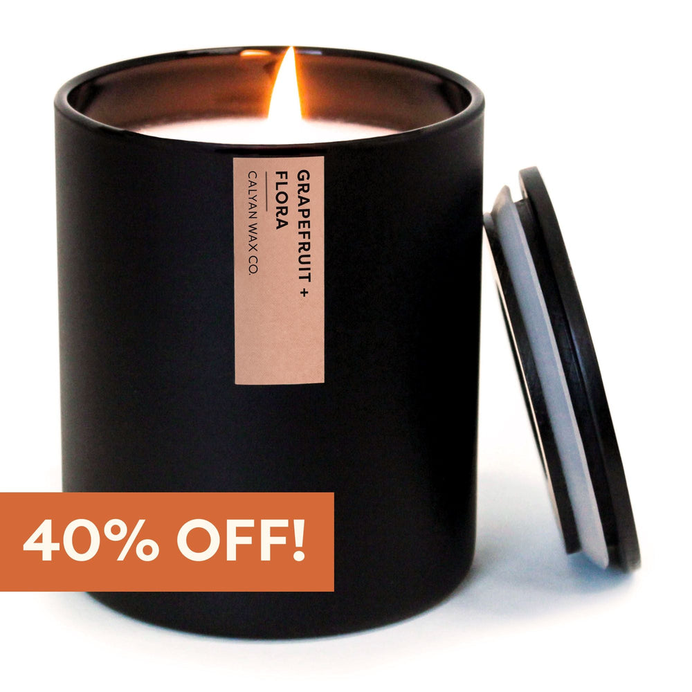 🎁 Grapefruit + Flora Matte Black Tumbler Soy Candle (100% off) - Calyan Wax Co.