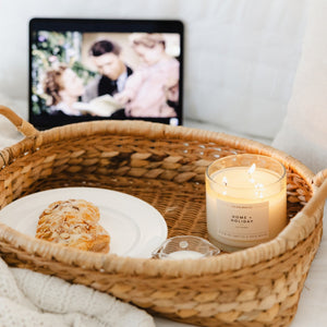 Home + Holiday 3-Wick Clear Glass Tumbler Soy Candle - Calyan Wax Co.