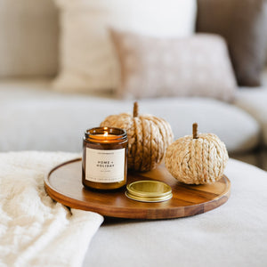 Home + Holiday Amber Jar Soy Candle - Calyan Wax Co.