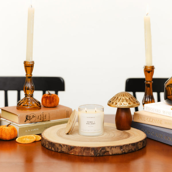 Home + Holiday Glass Tumbler Soy Candle - Calyan Wax Co.